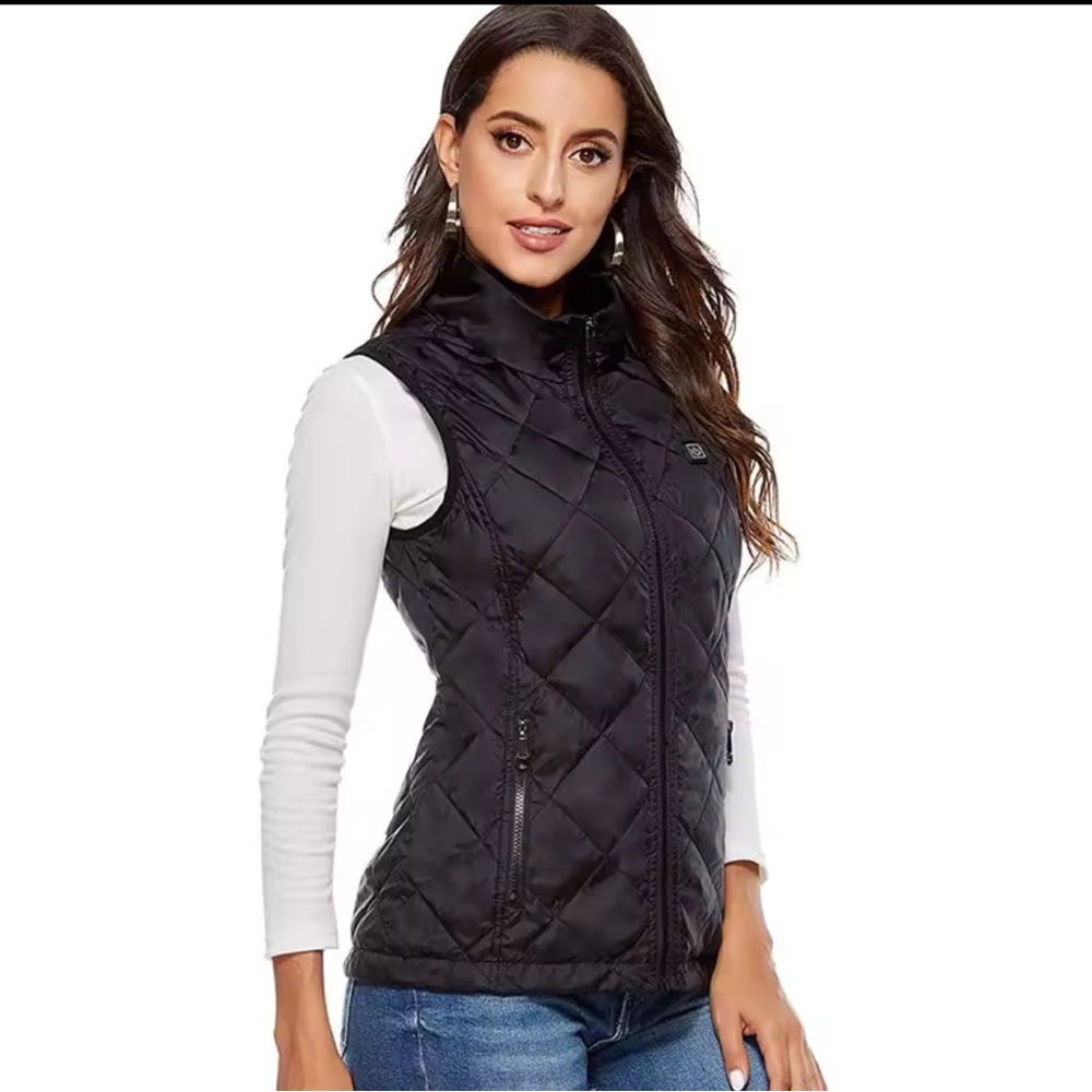 Chic Navy Blue Heated Vest